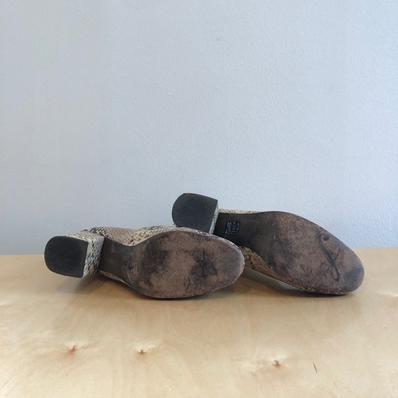 Free People Snakeskin Print Ankle Booties in Beige and Brown - Picture 7 of 8